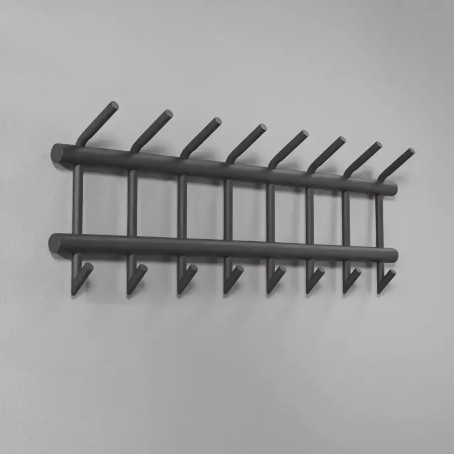 LifestyleFurn Kapstok Myles 8-haaks Donkergrijs