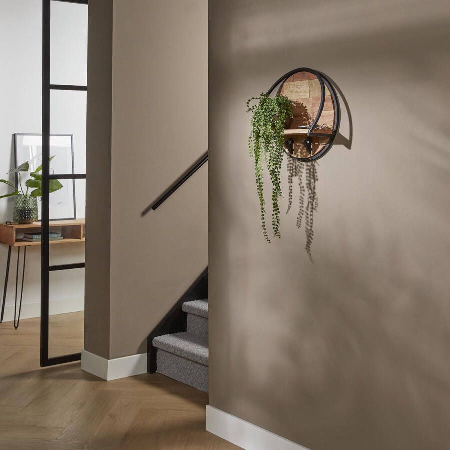 LifestyleFurn Kapstok Wandplank 'Jacori' Acaciahout Ø40cm