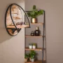 LifestyleFurn Kapstok Wandplank 'Jacori' Acaciahout Ø40cm - Thumbnail 1