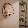 LifestyleFurn Kapstok Wandplank 'Jacori' Acaciahout Ø50cm - Thumbnail 1