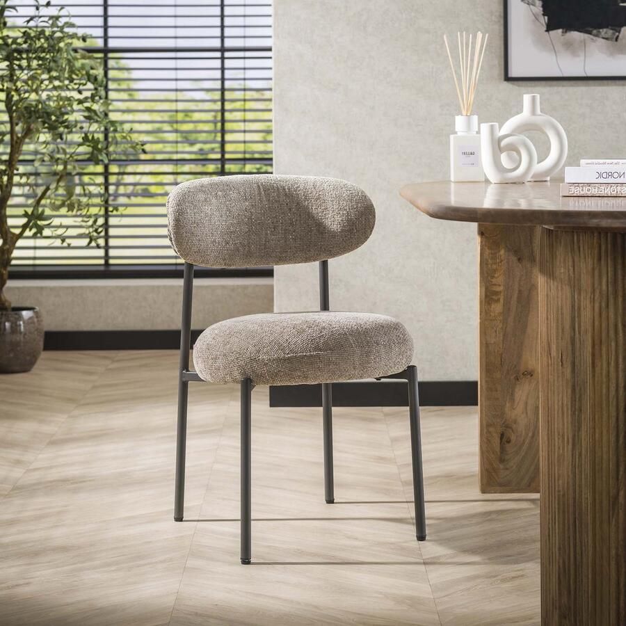 LifestyleFurn 2.00x Eetkamerstoel Lawson Renegade stof Zand
