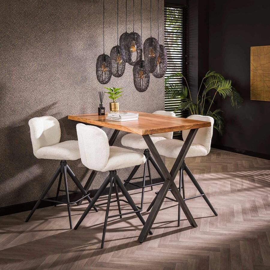 LifestyleFurn Bartafel Marquite Acaciahout 160 x 75cm Massief acacia naturel