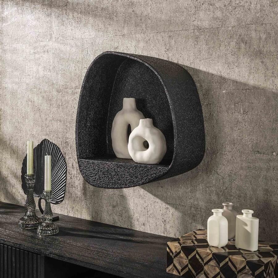 LifestyleFurn Wandplank Doria Metallic 48 x 43cm Grijs