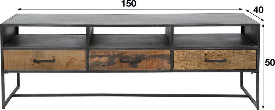 LifestyleFurn TV-meubel Stuco 150cm Robuust hardhout - Foto 2