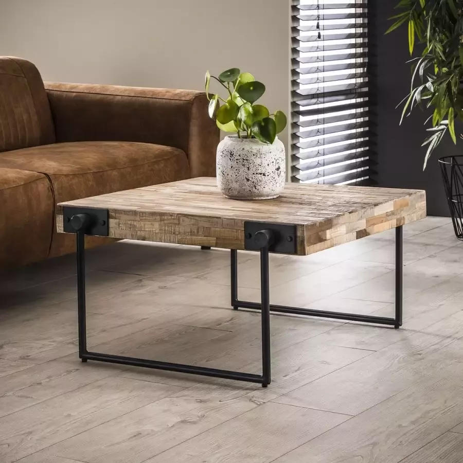 LifestyleFurn Vierkante Salontafel 'Teca' 80 cm