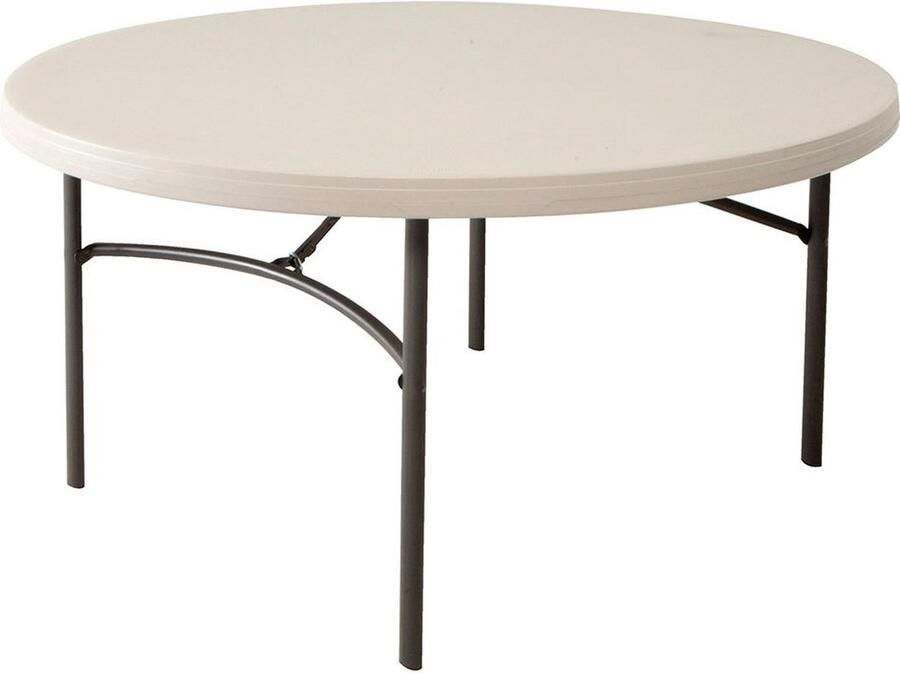 Lifetime Bijzettafel Crème 152 x 74 x 152 cm Staal Plastic