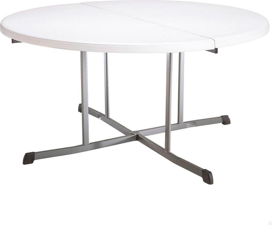 Lifetime Bijzettafel Wit 152 x 75 5 x 152 cm Staal Plastic