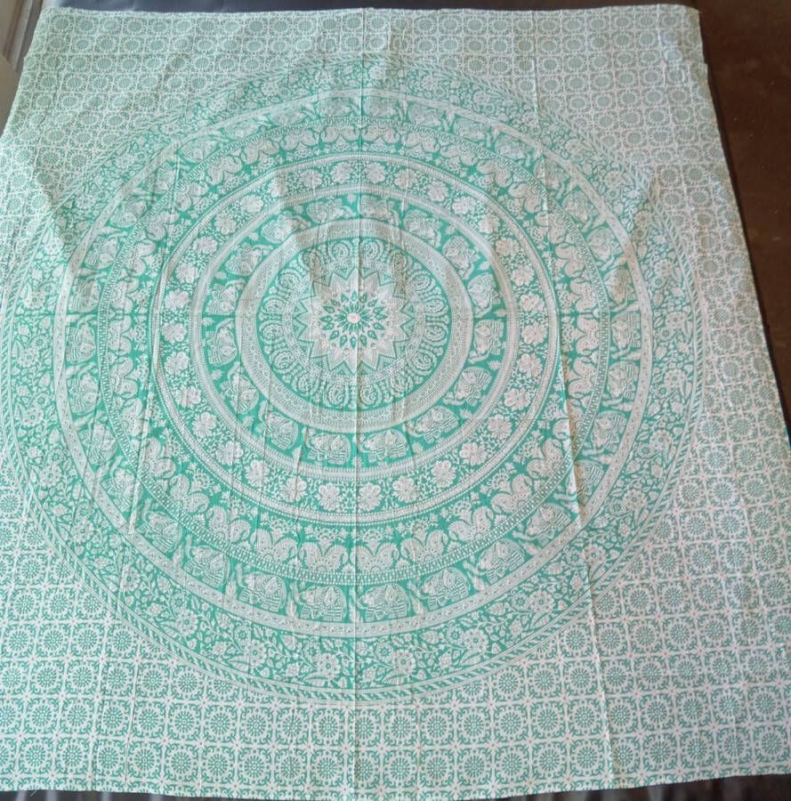 Lifingworld Ibiza & Hamam doek Strandlaken – Bed & Bank sprei – Schaduwdoek Muur decoratie Tafel laken -Picknickkleedbankkleed Olifant 240 x 210 cm – Katoen XXL Laken Doek