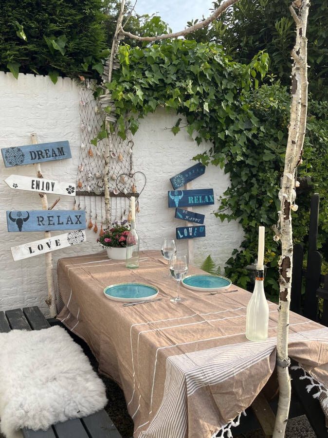 Lifingworld XXL Hammam strandlaken 240cmx210cm bruin met strepen en franjes strandlaken picknick kleed tafelkleed bank kleed muur decoratie bedovertrek schaduw doek hamam doek