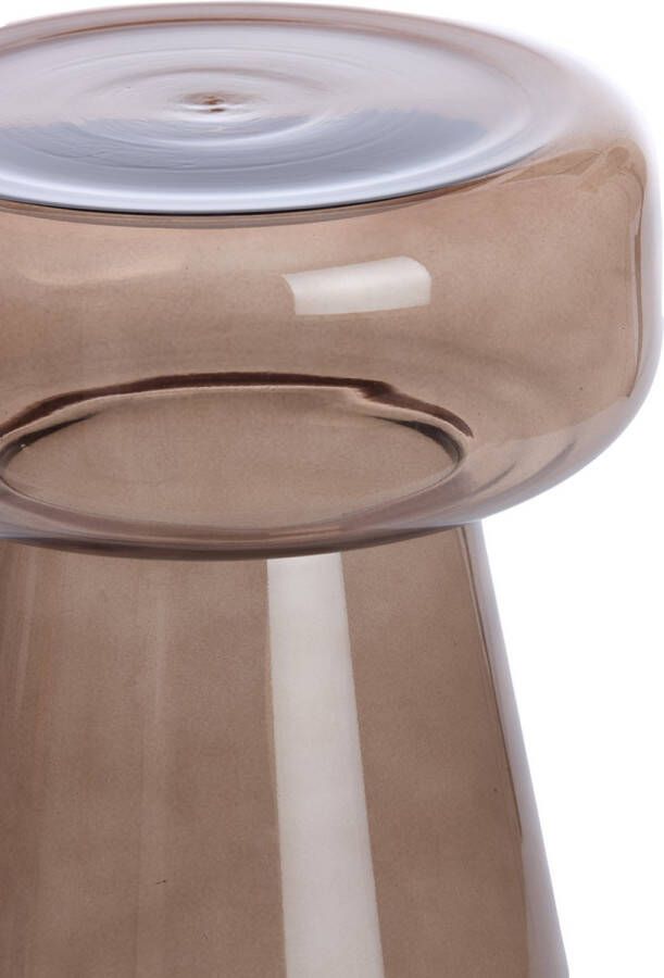 Light & Living Bijzettafel Ø28x50 cm JAKOLA glas donker bruin