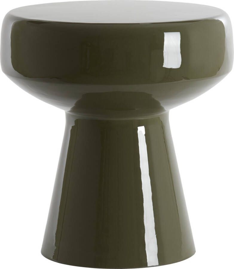 Light & Living Bijzettafel Ø38x42 cm DAKWA glanzend donker olijf groen