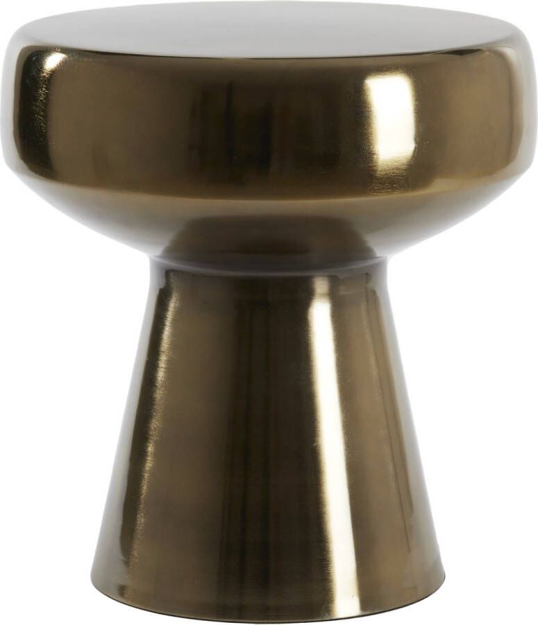 Light & Living Bijzettafel Ø38x42 cm DAKWA glanzend zwart nikkel