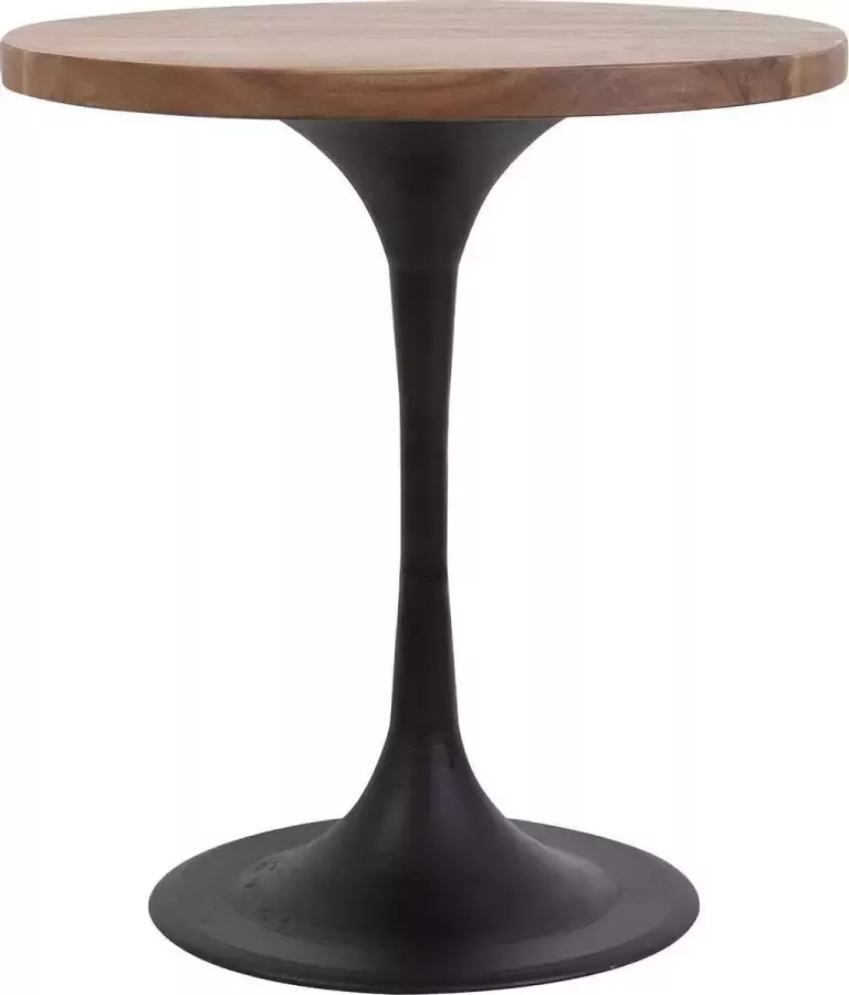 Light & Living Bijzettafel Biboca Hout Zwart Ø51cm - Foto 2