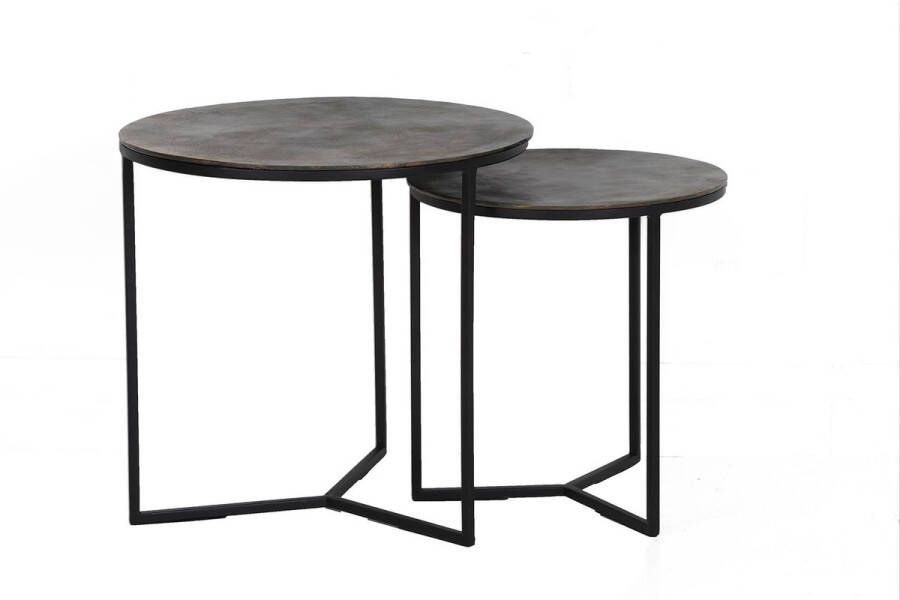 Light & Living Side table S 2 38x40+48 5x46 cm SOCOS antique oil bronze - Foto 1
