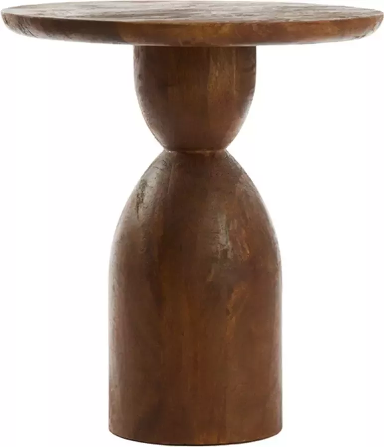 Light & Living Bijzettafel Torir Mangohout 40cm Bruin Rond - Foto 2