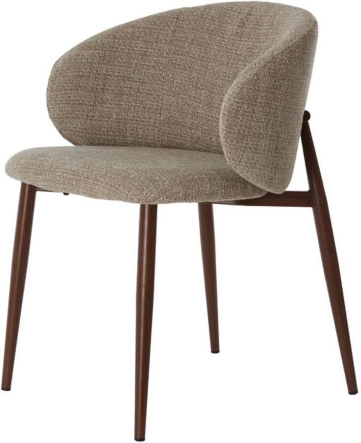 Light & Living Aluko eetkamerstoel licht bruin+bruin