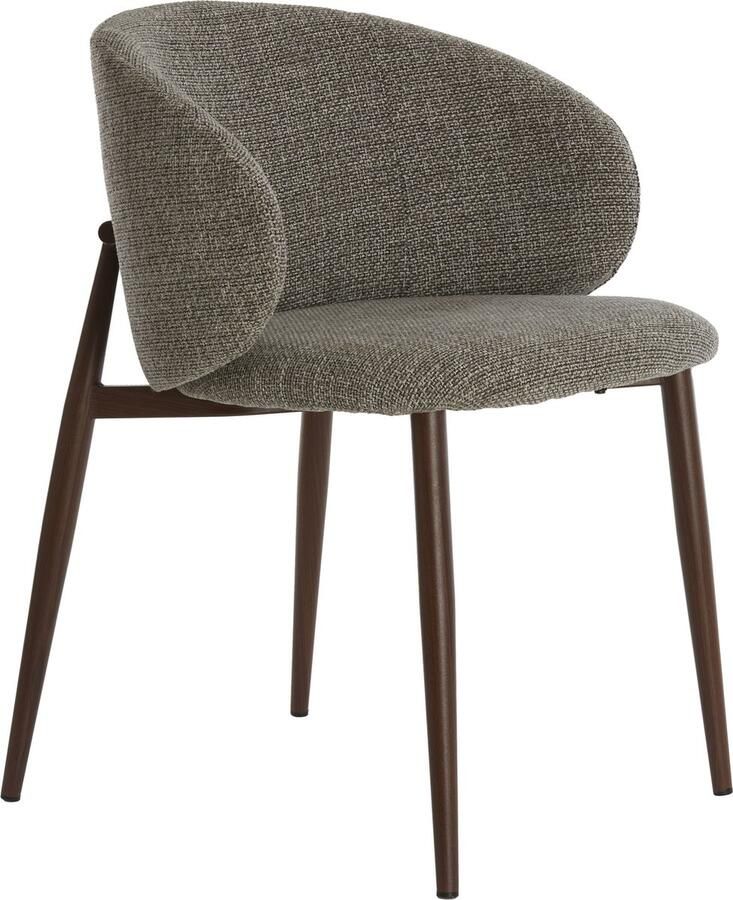 Light & Living Light&living Eetkamerstoel 57x56x74 cm ALUKO zwart-licht bruin+bruin