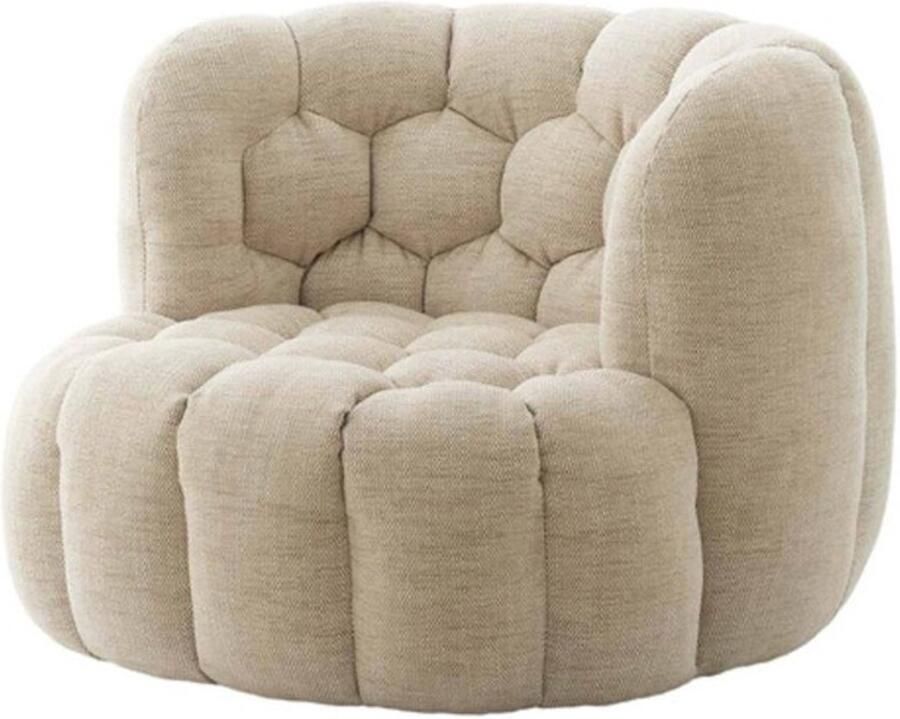 Light & Living Amara fauteuil velvet crème - Foto 1