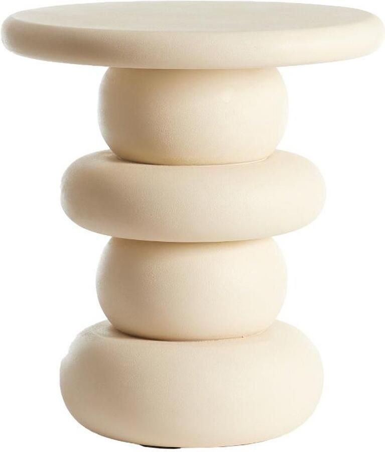 Light & Living Light&living Bijzettafel Ø40x45 cm AZALAS hout crème