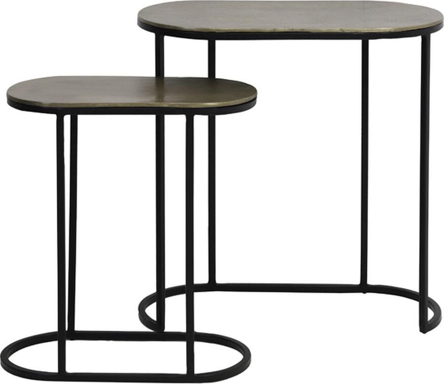 Light & Living Side table S 2 max 53x26x53 cm BOCOV antique bronze-black
