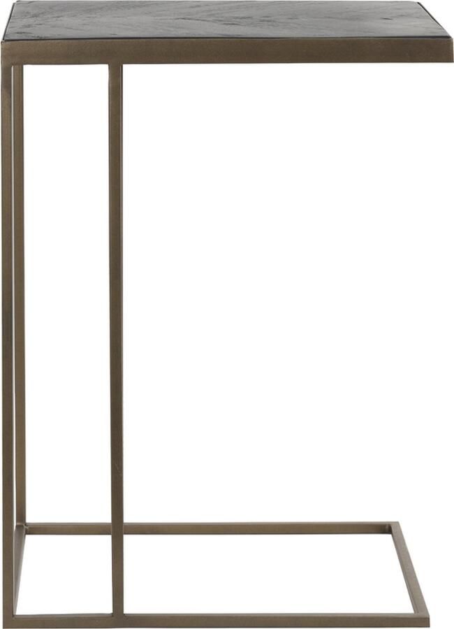 Light & Living Light&living Bijzettafel 45x30x62 cm CHISA hout zwart-ant brons