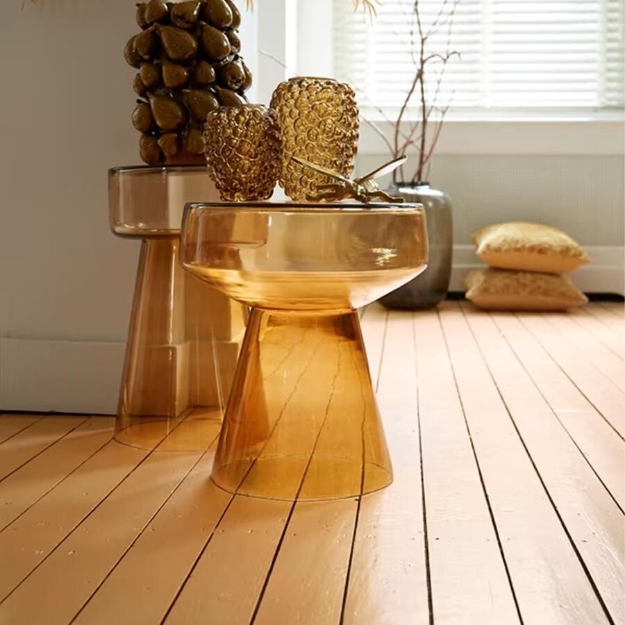 Light & Living Bijzettafel Dakwa Ø37cm Okergeel Rond - Foto 2