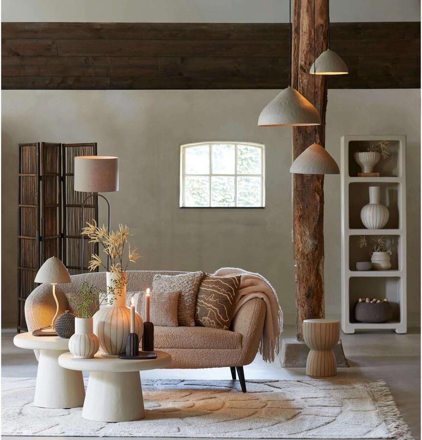 Light & Living Light&living Kruk Ø28 5x42 cm FINCA keramiek mat zand+bruin