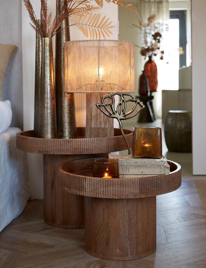 Light & Living Side table 60x44 cm KALOMO wood dark brown