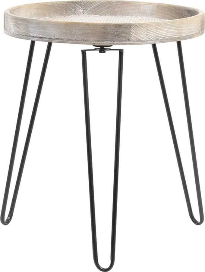 Light & Living Bijzettafel Ø45x53 cm KENZIE hout licht bruin