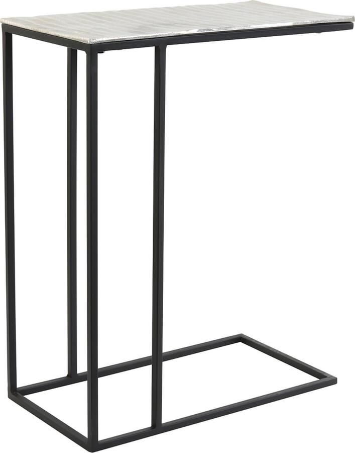 Light & Living Bijzettafel Macy 48x26x60cm Metaal Zilver