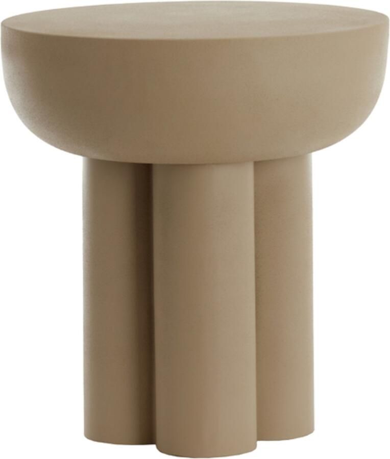 Light & Living Light&living Bijzettafel Ø46x50 cm MIKOLA mat licht grijs