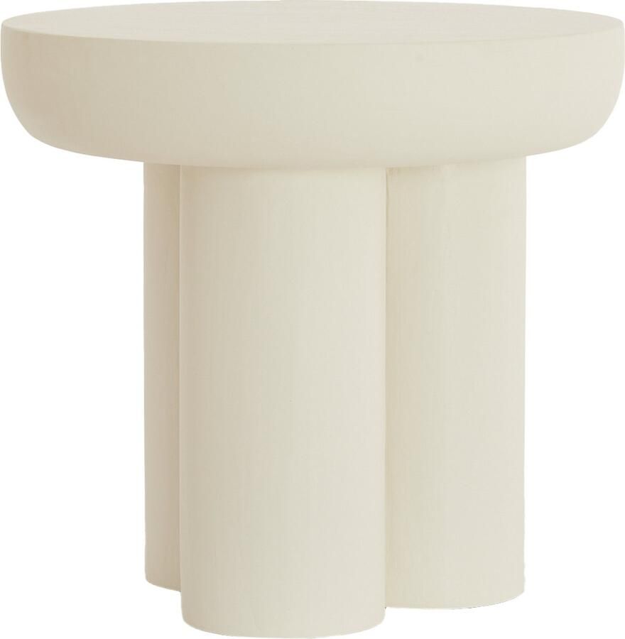Light & Living Light&living Bijzettafel Ø50x47 cm MIZUHO crème