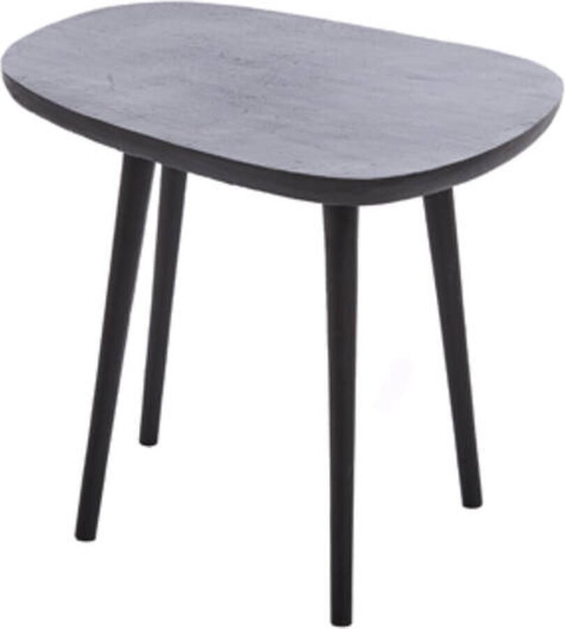 Light & Living Bijzettafel PUNO 48x32x37cm Zwart