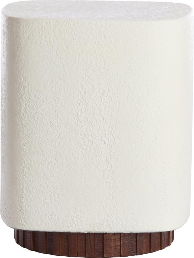 Light & Living Light&living Bijzettafel 37x34x45 cm SEDDON crème+hout bruin - Foto 2