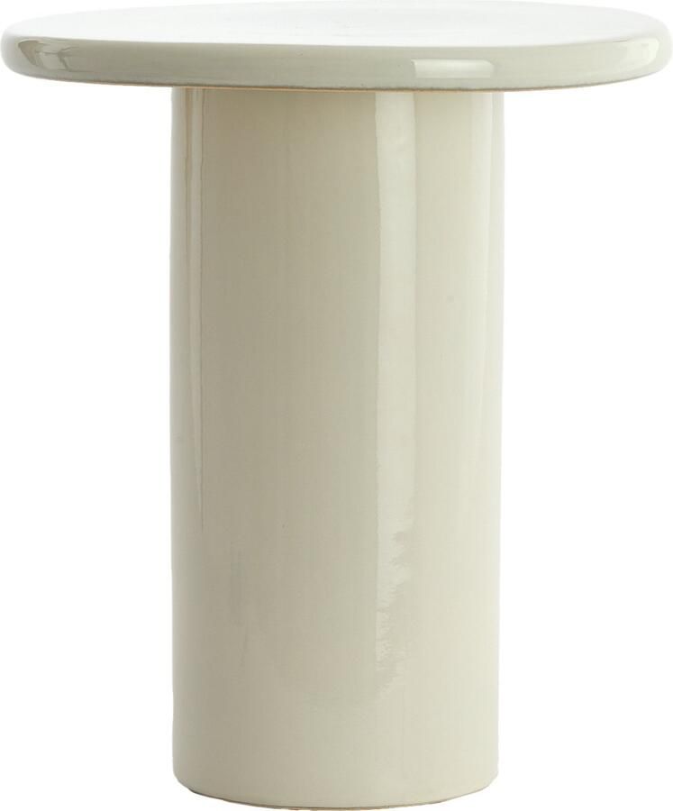 Light & Living Light&living Bijzettafel Ø40 5x45 5 cm TUDO keramiek wit