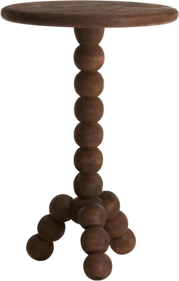 Light & Living Ronde Bijzettafel Veglio Mangohout Donkerbruin