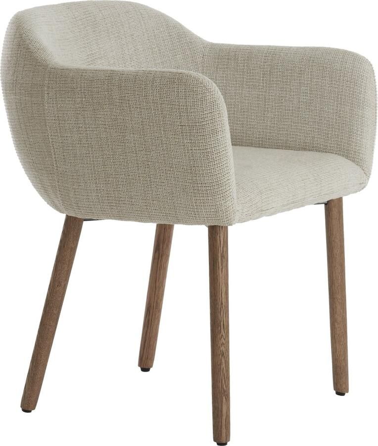 Light & Living Light&living Eetkamerstoel 62 5x56x76 5 cm BLAINE beige+hout donker bruin