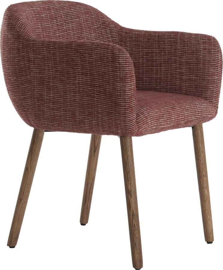 Light & Living Light&living Eetkamerstoel 62 5x56x76 5 cm BLAINE bordeaux+hout d bruin