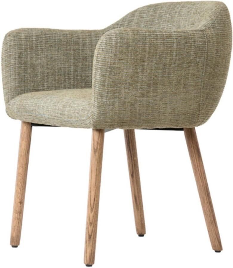 Light & Living Light&living Eetkamerstoel 62 5x56x76 5 cm BLAINE groen+hout donker...