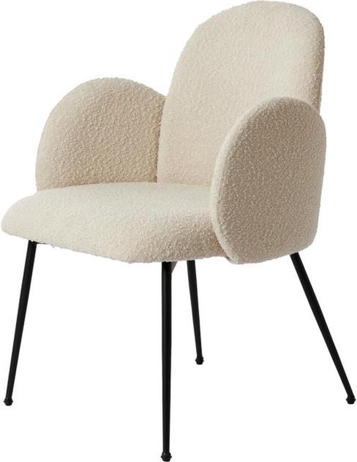 Light & Living Light&living Eetkamerstoel 62x59x86 cm CHIBA crème+zwart