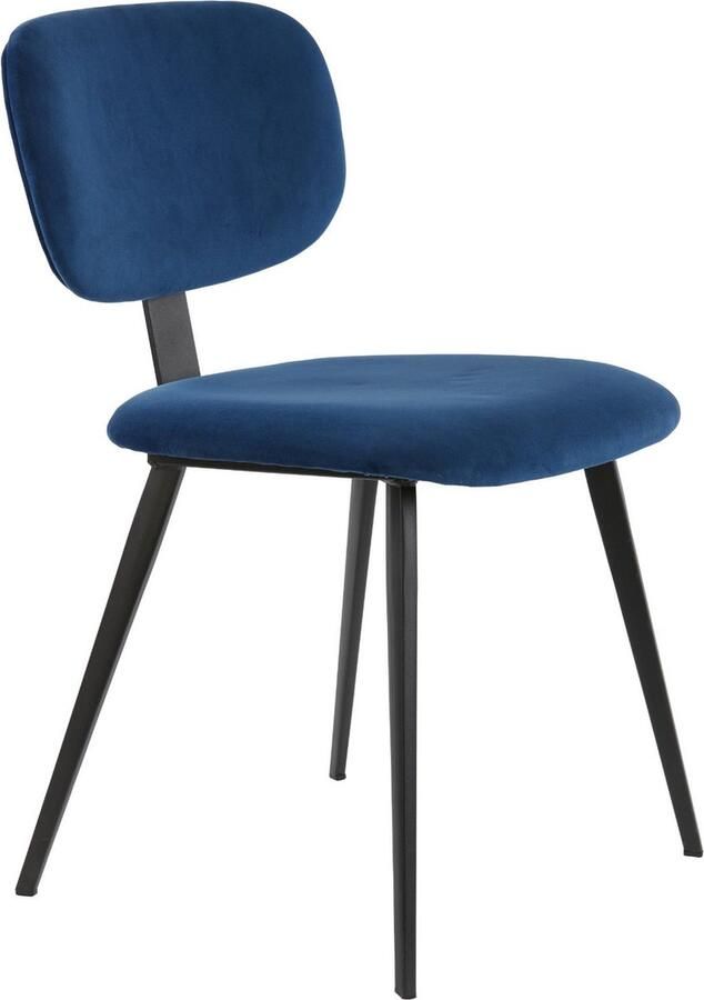 Light & Living Light&living Eetkamerstoel 55 5x45 5x80 cm AALIYAH velvet blauw-zwart