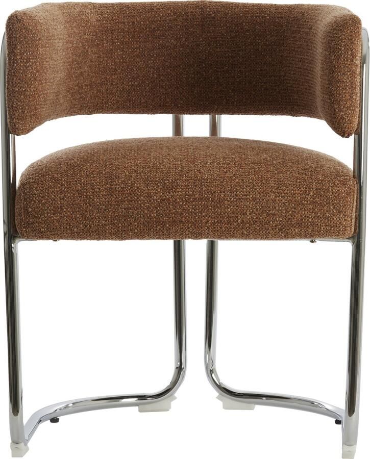 Light & Living Light&living Eetkamerstoel 56x52x72 cm ADANTE karamel+chroom - Foto 2