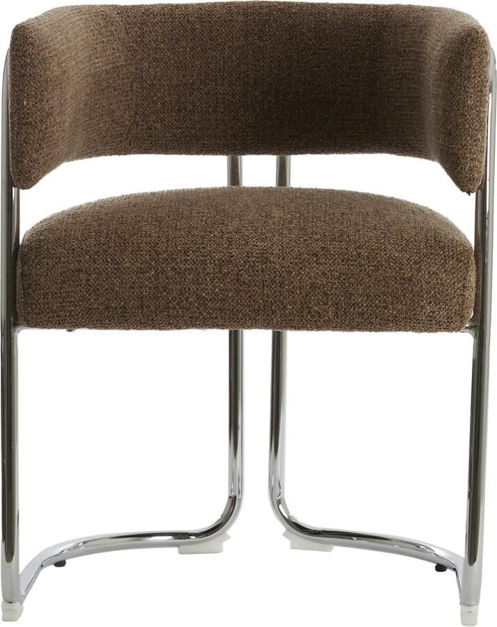 Light & Living Light&living Eetkamerstoel 56x52x72 cm ADANTE donker bruin+chroom