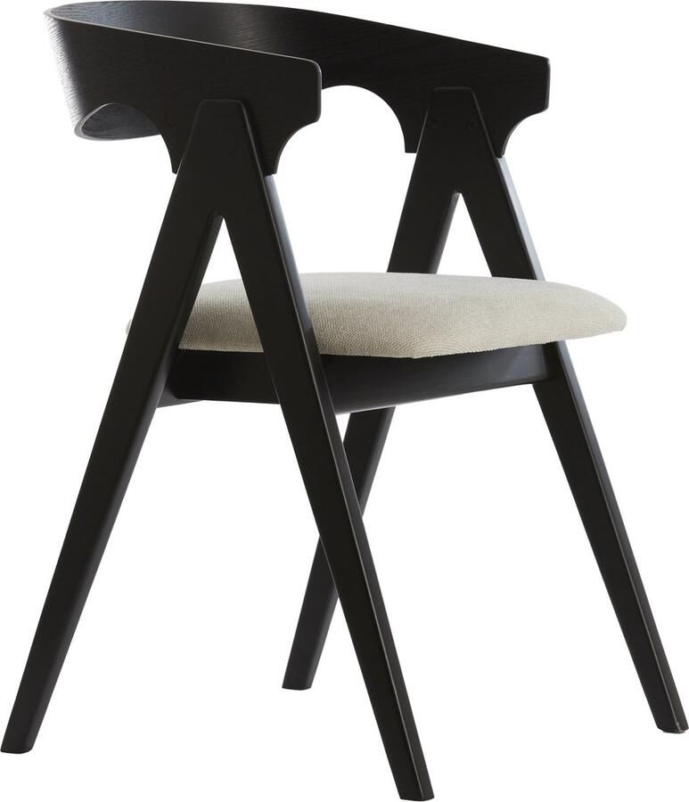 Light & Living Eetkamerstoel ALOSNO 53.5x50.5x77cm Zwart Set van 2