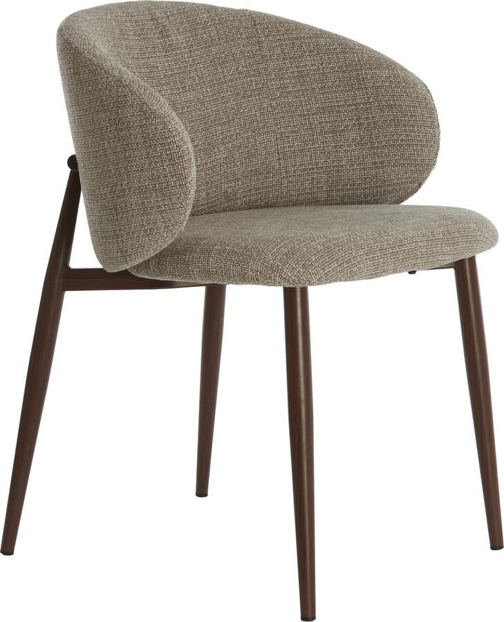 Light & Living Eetkamerstoel ALUKO 56x57x74cm Bruin Set van 2