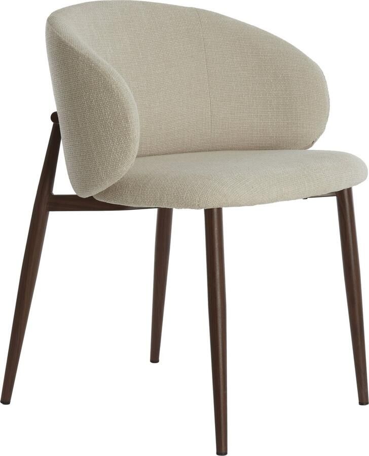 Light & Living Eetkamerstoel ALUKO 56x57x74cm Wit Set van 2