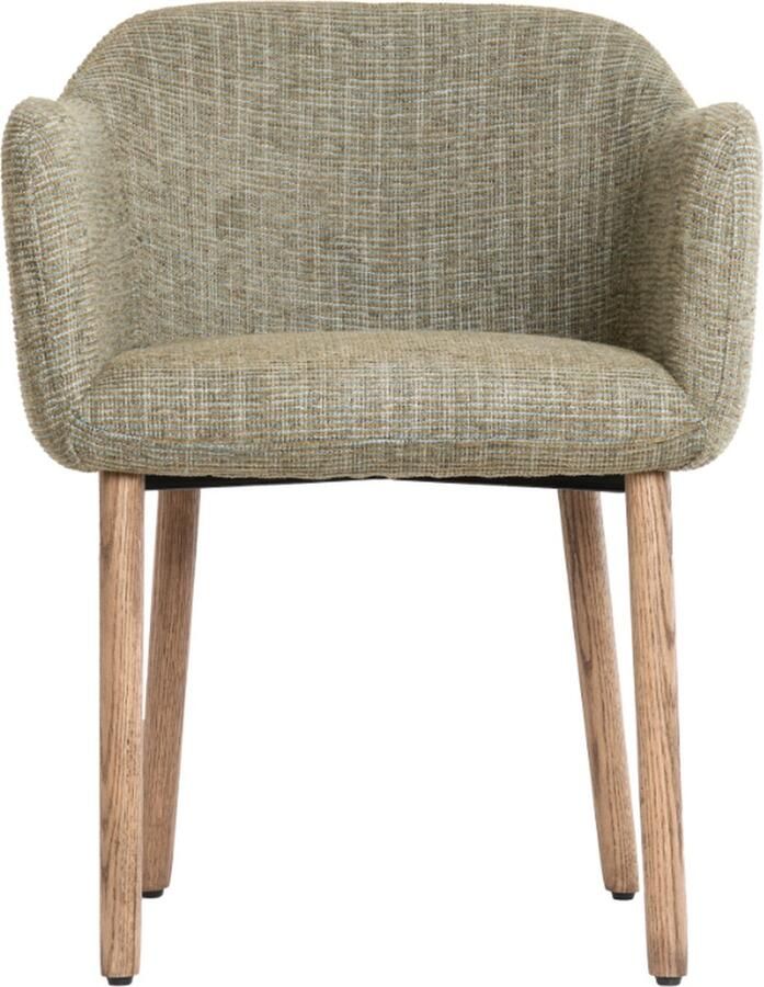 Light & Living Eetkamerstoel BLAINE 56x62.5x76.5cm Groen Set van 2