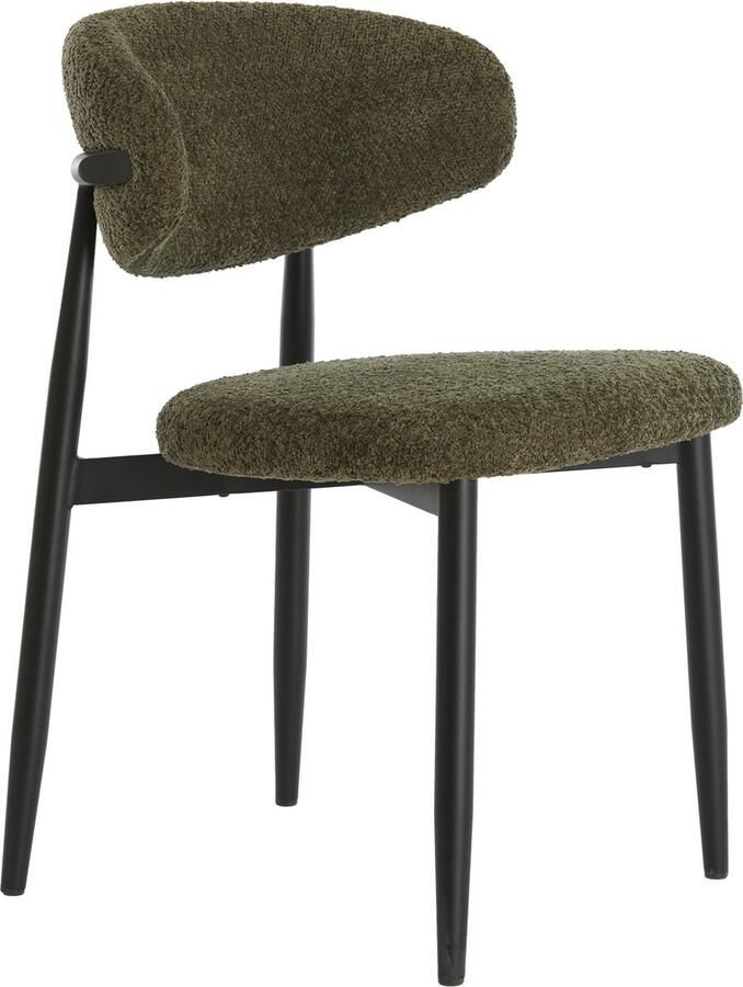 Light & Living Eetkamerstoel ENIOLA 54x52x76cm Groen Set van 2