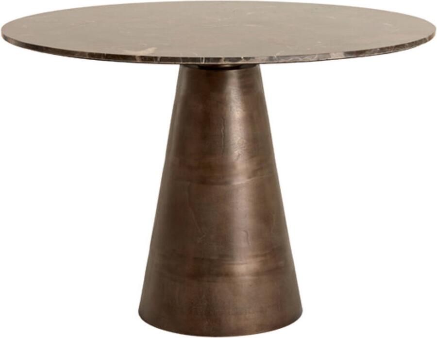 Light & Living Eettafel YNEZ Ø100x78cm Bruin