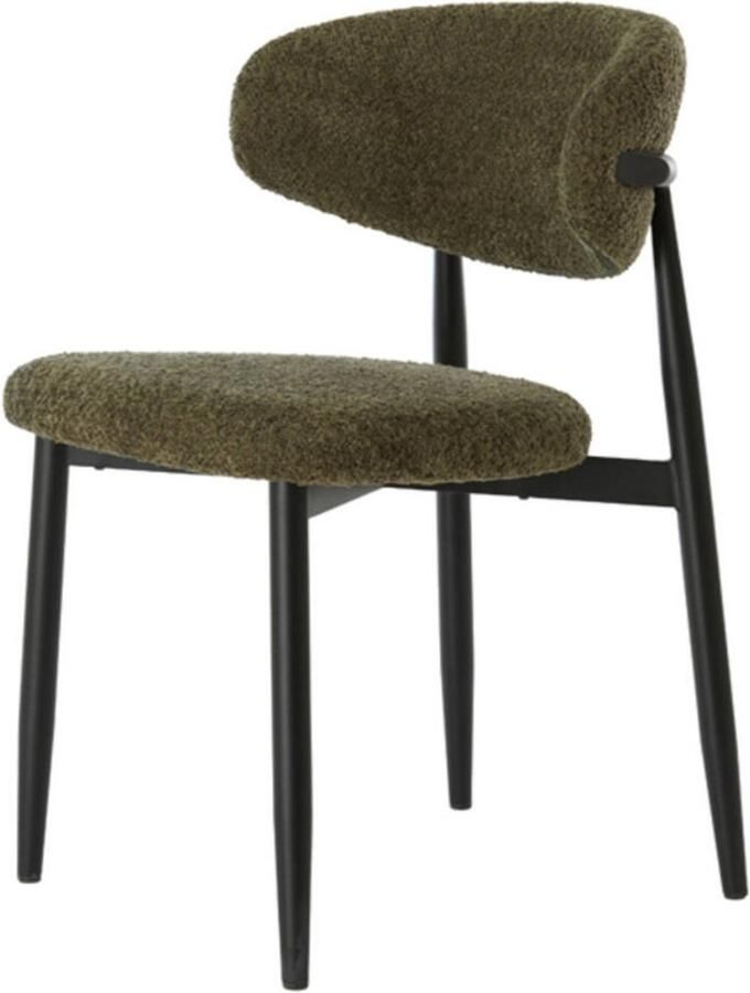 Light & Living Eetkamerstoel Eniola Chenille Groen